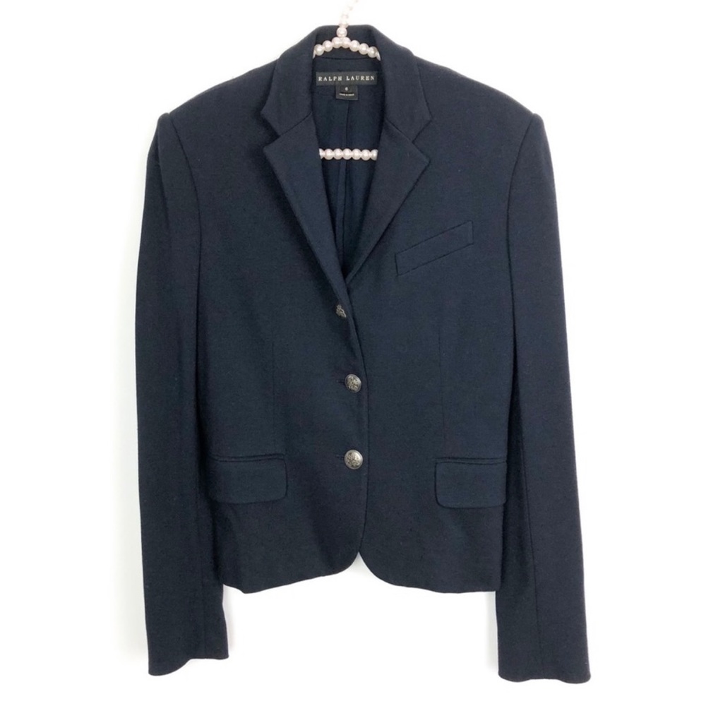 RALPH LAUREN Black Label Navy Blue Blazer